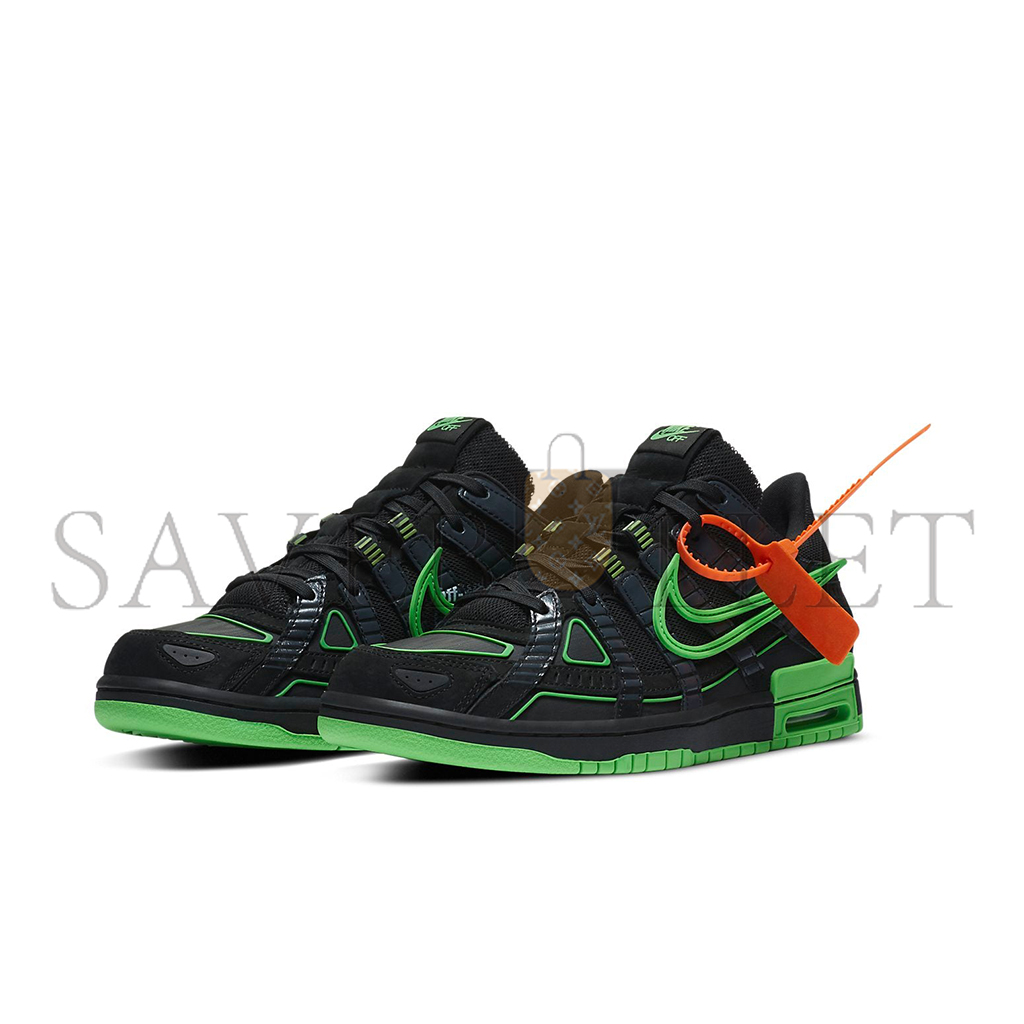 NIKE OFF-WHITE X NIKE AIR RUBBER DUNK “GREEN STRIKE” CU6015-001